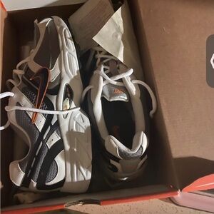 Nike Run Black and White Sneakers with Orange Accents